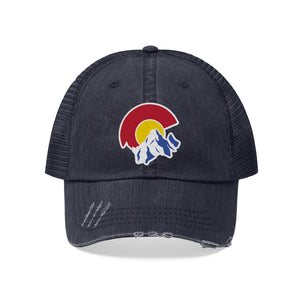 Colorado Distressed Embroidered Logo Trucker Hat