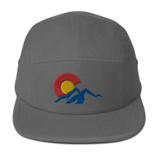 Load image into Gallery viewer, Five Panel Cap with Colorado C over Mountains
