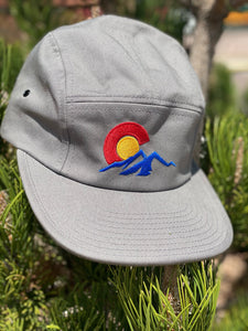 Five Panel Cap with Colorado C over Mountains