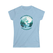 Load image into Gallery viewer, Life is Better in the Mountains Graphic Distressed Women&#39;s T-Shirt
