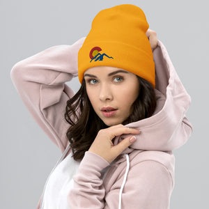 Colorado Cuffed Beanie with 3 Color Embroidered Design
