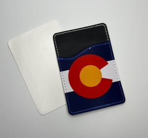 Colorado Flag Card Caddy Adhesive Wallet
