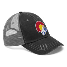 Load image into Gallery viewer, Colorado Distressed Embroidered Logo Trucker Hat
