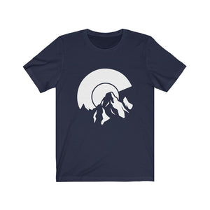 Colorado White Logo C Flag Mountain T-Shirt