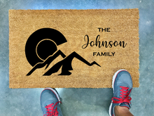 Load image into Gallery viewer, Custom Personalized Colorado Welcome Door Mat
