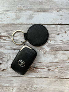 I'd Rather be in Colorado 2 Inch Round Leather Keychain