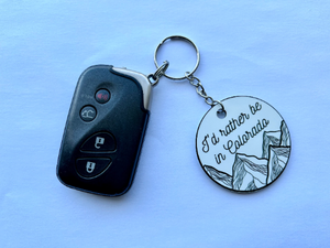 I'd Rather be in Colorado Mountain Keychain