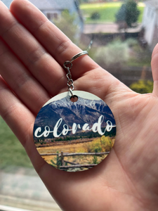 Colorado Mountain Scene Keychain