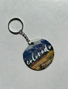 Colorado Mountain Scene Keychain