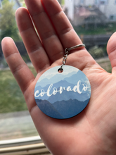 Load image into Gallery viewer, Colorado Mountain Silhouette Keychain
