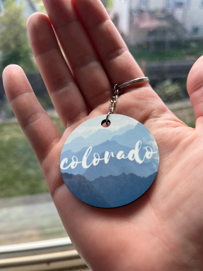 Colorado Mountain Silhouette Keychain