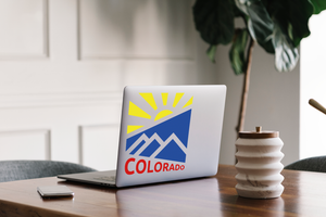 Colorado White Mountain Sun Sticker