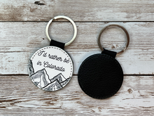 Load image into Gallery viewer, I&#39;d Rather be in Colorado 2 Inch Round Leather Keychain
