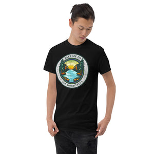 Take Me to the Mountains, Men's Short Sleeve Distressed Graphic T-Shirt