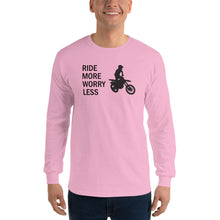 Load image into Gallery viewer, Men’s Long Sleeve Shirt - Ride More, Worry Less Dirt Bike
