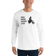 Load image into Gallery viewer, Men’s Long Sleeve Shirt - Ride More, Worry Less Dirt Bike
