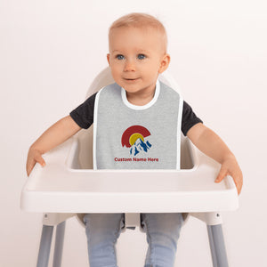 Customizable Embroidered Colorado Baby Bib