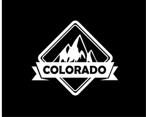 White Colorado Diamond Badge Sticker