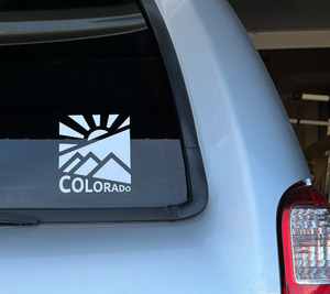 Colorado White Mountain Sun Sticker