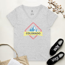 Load image into Gallery viewer, Women’s Colorado Distressed V-neck T-shirt
